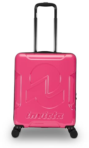 Invicta Trolley Viaggio - Bagaglio a Mano - Rosa - 33 Litri, Rigido da Cabina con 4 Ruote Girevoli