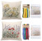 Lot de 2 kits de taies d'oreiller à broder comprenant une housse de coussin avec grands dessins et fermeture éclair, des fils, des aiguilles et des kits d'instructions pour l'artisanat en dentelle