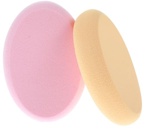 Paquete de 2 esponjas ovaladas para base de maquillaje de huevo de belleza, esponjas de maquillaje para base de maquillaje, esponja para maquillaje líquido, esponjas de maquillaje profesional, secas y