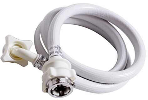 LALAFINA 2m Tubo Di Alimentazione Acqua Per Lavatrice Da Metri Tubo Flessibile in Pvc e Acciaio Connettore Resistente Per Collegamento Idrico Essenziale