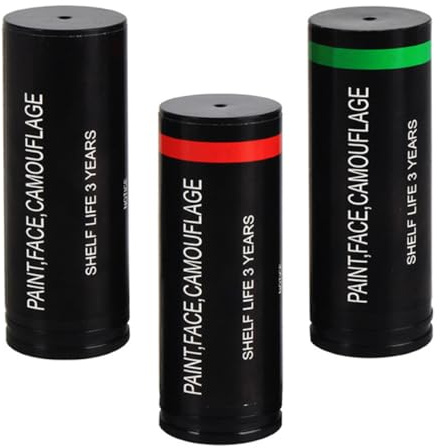 SEWACC Peinture Faciale Camouflage 3 Couleurs Stick Camouflage Visage Extérieur Forêt Militaire Compacte pour Chasse et Maquillage Artistique