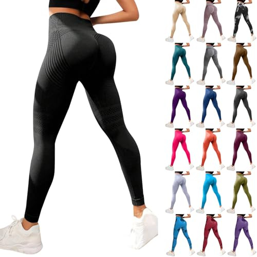 SLNLUYK Anti Cellulite Compression 3D Leggings for Women UK high Waisted Bum Lift Tummy Control Seamless with Resistance Band Body Sculpting Running Workout Gym czy Yoga Pants