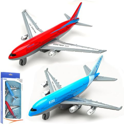 VorIrydian Avion Juguete, Aircraft Toy Set, 2 PCS Mini Modelo de avión, Juguetes coleccionables en Miniatura para entusiastas de los vuelos, Regalos de cumpleaños