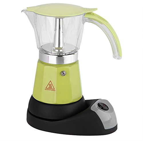 Machine à café expresso électrique Moka 6 tasses Cafetière électrique authentique Espresso italien rouge vert en option(2)