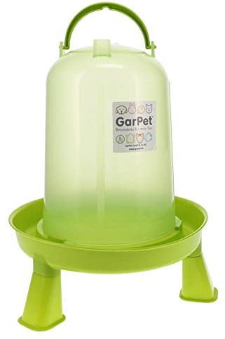 GarPet Geflügeltränke mit Stand Füße automatisch Hühner Tränke grün Stülptränke Wachtel 5,0 L