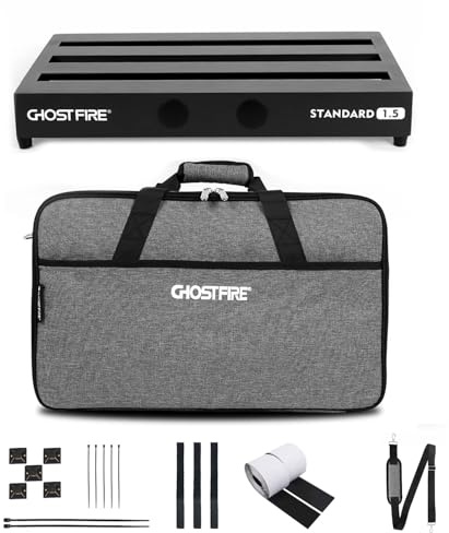 guitar Pedalboard Aluminum Effect Pedal Board 19.6''x11.8''x2.75 with Carry Bag,V series (V-STANDARD 1.5)