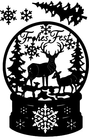 Stansstenciler, snöboll, 4 stycken