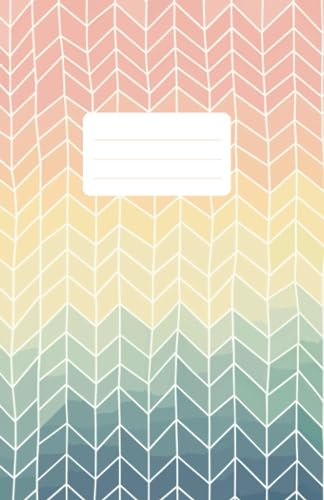 Vokabelheft: A5, 50 Blatt, liniert, 3 Spalten durch Trennlinie, breitere 3. Spalte für Texte, schönes Design auf Soft Cover