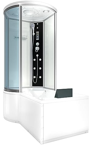 Kombination Badewanne Dusche K55-R01-EC Duschtempel 100x170 cm