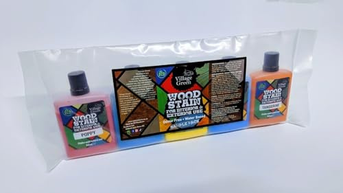Village Green Ready to Use Wood Stain - Water Based, Eco Friendly, Premium Quality (Sample Packs) (10, Best Sellers)