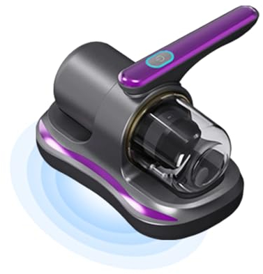 Aspirador de Colchones Portátil sin Cable, Mini Aspirador UV para Camas, Sofás de Tela, Almohadas y Alfombras