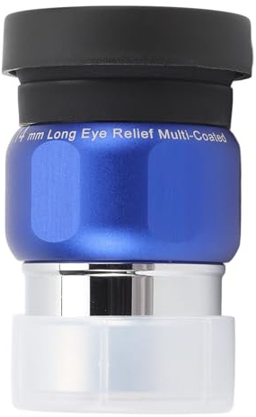 1.25 Inch Telescope Eyepiece, Fully Multi Coated Drop Resistant Telescope Eyepiece Lens with 5 Elements, 14mm 63 Degree Ultra Wide Angle Eyepiece Telescope Accessory
