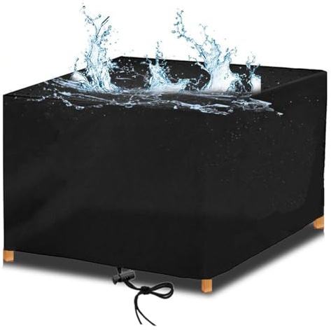Gartenmöbel Abdeckung Wasserdicht 150x70x70cm/LxBxH Multi-Größe Gartentisch Abdeckung für Gartenmöbel Schutzhülle Abdeckplane Terrassenmöbe Winterfest Outdoor Gartenmöbel Abdeckhaube Schwarz