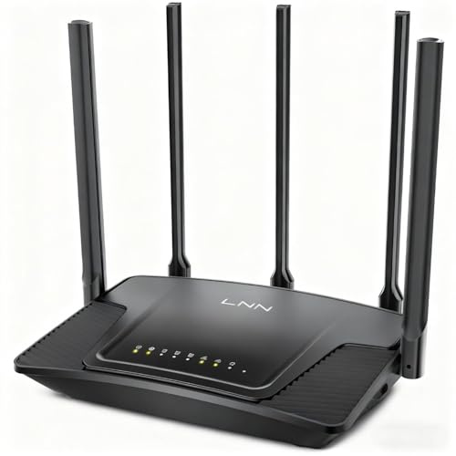 LNN 788 WiFi 6 Router AX3000 Speeds, Dual-Band Wireless Internet Router for Home, Up to 1800Mbps, 2000 Sq.Ft Coverage, 20+ Devices, 5 Antennas, WPA3, Parental Control, Easy Setup, FCC Certified