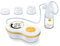 Beurer BY40 Electric Breast Pump | Vacuum Pump with 10 Stimulation Levels and 10 Pumping Levels| Setting Memory Function | Comfortable Silicone Cushion | Avent and NUK Bottle Adapter, White