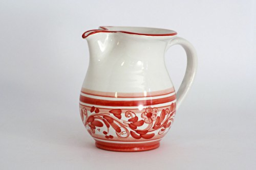 CEAR ceramiche - Brocca da Vino da 1/2 Litro in Ceramica di Caltagirone, Eleganza e Tradizione Siciliana