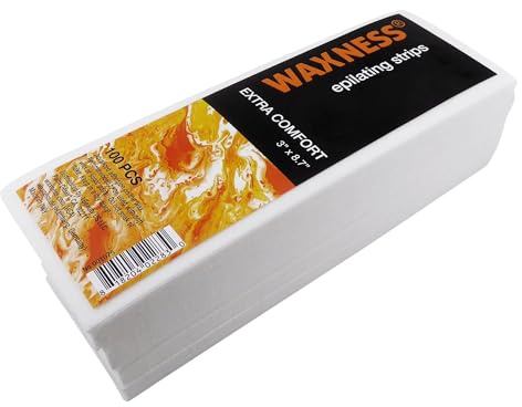 Waxness Extra Comfort Epilating Strips White 2.75 x 7.83 inch 1 Pack of 100 Strips