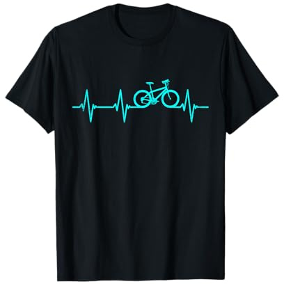 Maglietta da Mountain Bike Heartbeat Ciclista Cool Cycling Maglietta
