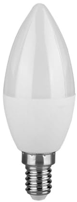V-TAC Bombilla LED Vela E14, Edison, 3.7W (Equivalente a 25W) - 320 Lumen - 3000K Blanco Cálido - Apertura del Haz de Luz 180° - Máxima Eficiencia y Bajo Consumo