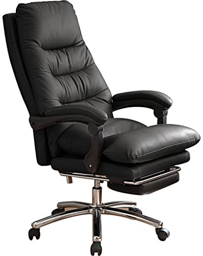 Fauteuil de Bureau Chaise Pivotante À 360° en Cuir Microfibre, Fauteuil De Direction avec Accoudoirs Reliés, Chaise De Bureau Résistante À l'usure pour Salle De Réunion, Chaise De Travail