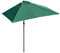 Halber Sonnenschirm Rechteckig Klein Balkonschirm 200/250CM, Wasserdicht Sonnenschutz Halbschirm Kurbelschirm, Grün, Weiß, Rot, Braun (Color : Green Umbrella, 68x45x23cm : 250x130cm)