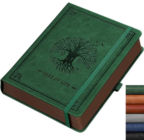 RETTACY Notebook B5, Lined Journal, Hardcover Notepad, 320 Pages, DarkGreen