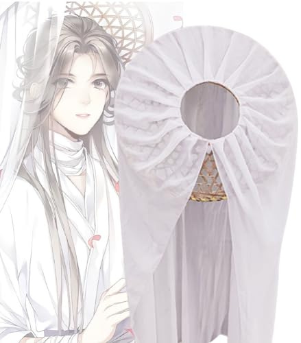 Tian Guan Ci Fu Xie lian Puntelli Cosplay Cappello di Bambù Xie Lian Cappello Conico con Filato Tradizionale Cinese Tessuto Cappello Cosplay Accessori