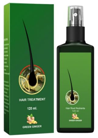 NAOLVE 120ml Regrowth Nourishing Ginger Spray, Serum Pousse Cheveux, Spray Nourrissant Au Gingembre, Sérum de Croissance Capillaire au Gingembre, pour le Traitement de la chute des Cheveux