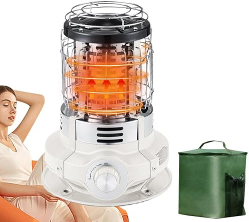 Uhngw Chauffage extérieur, chauffage de terrasse | Radiateurs électriques | Réchaud portatif de chauffage de tente de réchauffeur d'espace extérieur de 1500W avec la Protection anti-basculement pour
