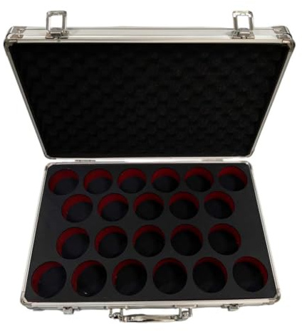 Ronyme Billiard Balls Storage Box Holds 22 Balls Container Padded with Handle, Snooker Balls Suitcase, Carrying Case for Outdoor