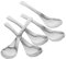 JECOMPRIS 5 Stk Löffel aus Edelstahl Suppenlöffel Geschmackslöffel Servierlöffel Müslilöffel Kochutensilien Puddinglöffel Breilöffel Kochlöffel Zuckerlöffel Teelöffel Rostfreier Stahl Silver