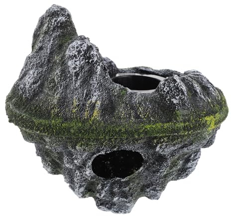 ibasenice Aquarium Floating Island Decoration - Fish Tank Hideout Interactive Toy for Betta Fish Goldfish Shrimps Hermit Crabs Pond Terrarium Habitat