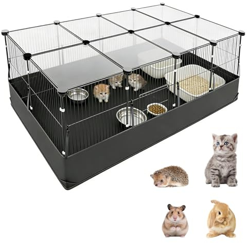 Guinea Pig Cage with Top Cover, 48*24*16 Indoor Rabbit Cage