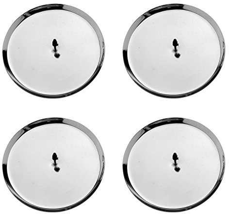 GLOREX Inspirations 6 7021 401 - Portacandele argento, 4 pezzi, diametro circa 10 cm, per creare composizioni floreali e ghirlande fissare le candele