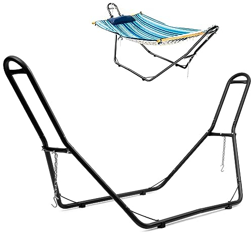 DREAMADE Hängemattengestell aus Metall für 275-380cm länge Hängematten, Hängemattenhalter Hängemattenständer, Hängematte Gestell für Indoor & Outdoor für Garten & Camping (Modell 1)