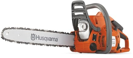Husqvarna 120 Mark III Gas Chainsaw, 38-cc, 2-Cycle X-Torq Engine, 14 Inch Chainsaw with Automatic Oiler, For Wood Cutting and Tree Pruning, 970739614