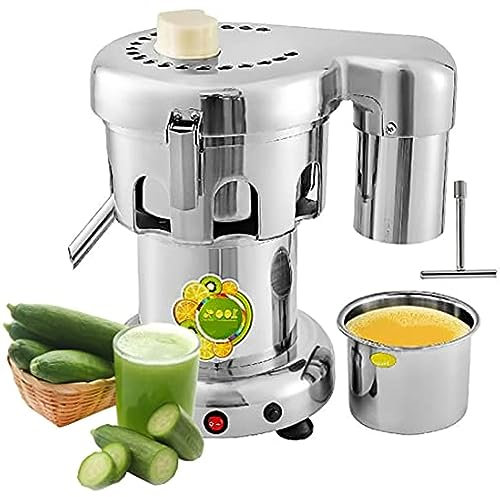 Elektrisk citrusjuicer, kommersiell juicepress, kraftig centrifugaljuicer 2800r/min 2L stor matartank, grönsaksjuice i rostfritt stål