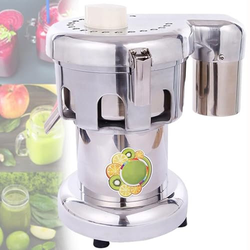 Extractor de jugo eléctrico, exprimidor de cítricos comercial de 80-100 kg/h, máquina exprimidora centrífuga de alta resistencia, exprimidor eléctrico de acero inoxidable para frutas y verduras ente