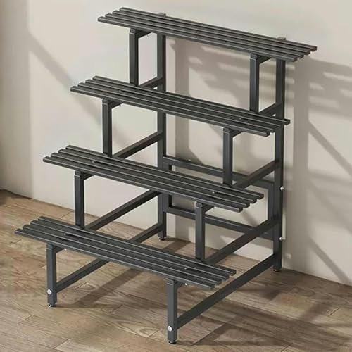 Support pour Plantes, étagère en métal à 1/2/3/4 Niveaux, Support pour Plantes de Style escalier, Support pour Pots de Fleurs à Plusieurs Niveaux d'angle, supp