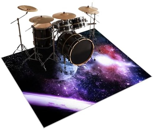 Drum Rug Drum Mat, Drum Rugs Mats, Drum Carpets, Non-Slip Soundproof Rugs, Electronic Drum Carpet, Professiona Drum Carpet Pad Rugs for Home Instrument Practice & Stage Performances 120 x 80 cm