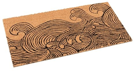 Creative Co-Op Natural Coir Wave Doormat