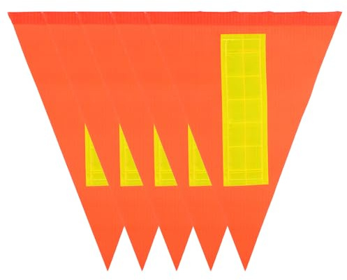 YOSADIER Bandiere di Sicurezza per Biciclette 5 Pezzi Triangolo Riflettente 21X30X30 CM per Segnalazione e Avvertimento Uso Esterno e Ciclisti