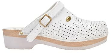 Scholl Clog Supercomfort, Zoccoli Sanitari Medicali Unisex - Adulto, Bianco, 36 EU