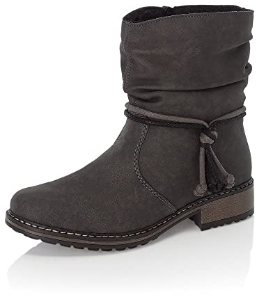 Rieker Damen Klassische Stiefeletten Z6893, Frauen Stiefeletten,uebergangsschuhe,uebergangsstiefel,übergangsschuhe,Boots,grau (45),40 EU / 6.5 UK