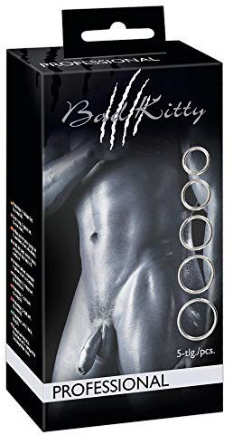 Bad Kitty Set di anelli in metallo Bad Kitty da 5 Argento