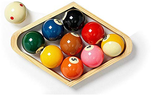 YRU 2 1/4 Inch Ameican 9 Ball, Resin Spots And Stripes Pool Table Ball Set