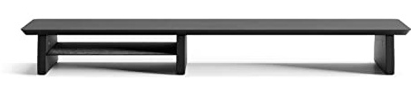Raico Skrivbord cockpit hylla monitorstativ system dubbel skärm installation trä stort skrivbordstillbehör organiseringsenhet (svart trä, medium | 91 cm)
