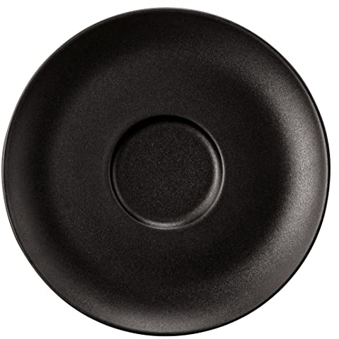 Seltmann 001.764278 Liberty Porzellan Kombi-Untertasse, 65164 Dekor, Samtschwarz, 1.7cm Höhe, 16.5cm Durchmesser