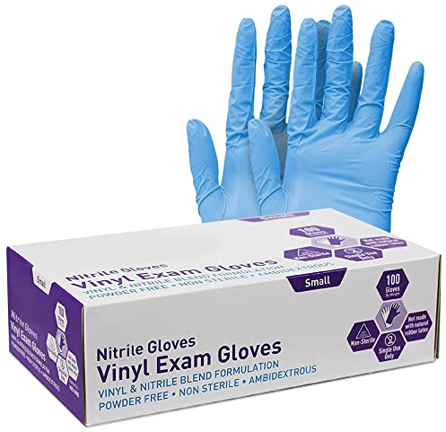 HIVEHYPE Disposable Gloves Nitrile - Powder Free, Latex Textured Grip, Non-Sterile Exam for Cleaning, Cooking, Medical Use, high-quality Gloves, Extra Strong (M Pack of 100)