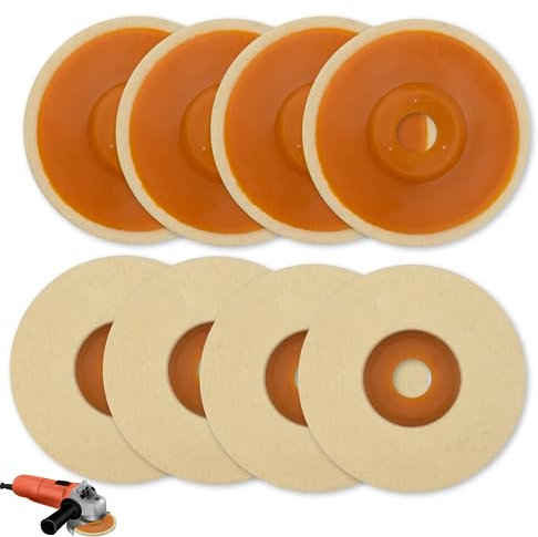 Kaelah 8 Stück Wolle Polieraufsatz Winkelschleifer 125mm Polierscheibe Winkelschleifer,Wolle Buffing Polierscheibe Pad für Bohrmaschine Winkelschleifer Schleifschleifen Tool